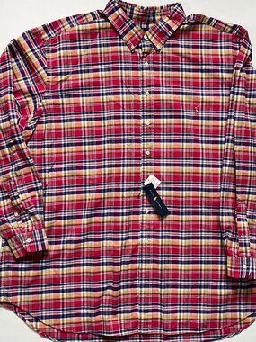 Men's RALPH LAUREN Classic Fit Plaid Button Down Shirt 4XL Tall NWT OR 98